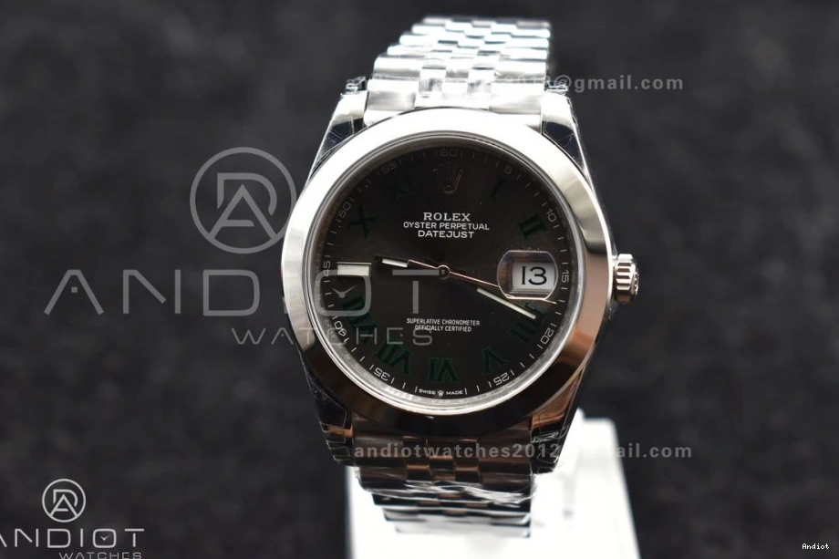 DateJust 904L Bracelet SS 1:1 Green Gray Roman 126334 on Edition Steel Best Dial VSF VS3235 41 Jubilee 0419